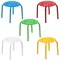 Flash Furniture Plastic Nesting Stack Stools, 11.5"Height, Assorted Colors, PK5 LE-S2-MC-GG - alternate 2